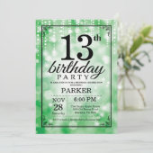 13e anniversaire Invitation Parties scintillant ve (Debout devant)