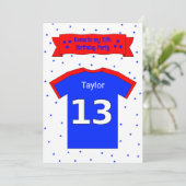 13e anniversaire invitation personnalisée à la fêt (Debout devant)