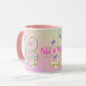 13e anniversaire papillon de jardin Mug (Devant gauche)