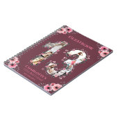 13e anniversaire Photo Collage rose Fleur Livre d' (Côté gauche)