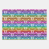 13e anniversaireNom personnalisé Feuilles de papie (Devant 2)