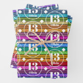 13e anniversaireNom personnalisé Feuilles de papie (En situation)