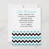 13e Birthday Chevron Print: Uitnodiging voor B&W-p (Achterkant)