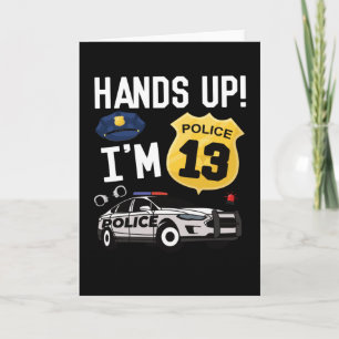 13e Birthday Gift Police Officer 13-jarige jongen Kaart