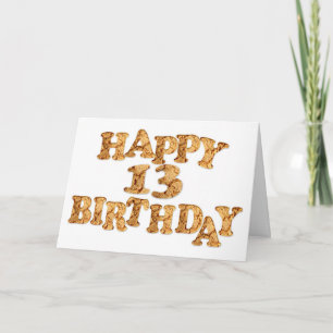 13e Birthday-kaart voor een koekjesliefhebber Kaart
