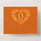 13e bruiloft citrine sinaasappel all in one uitnodiging (Achterkant)