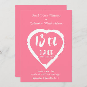 13e bruiloft traditionele kant kaart