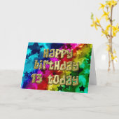 13e carte d'anniversaire Bright stars (Fleur jaune)