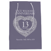 13e dentelle mariage anniversaire sac cadeau photo (Devant)