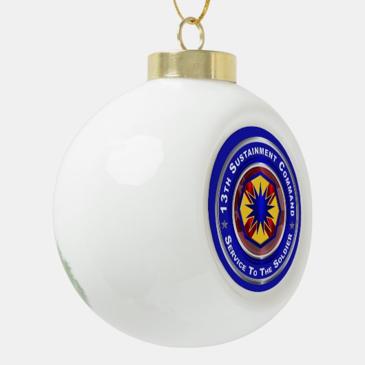 13e Duurzaamheidscommando Keramische Bal Ornament (Links)