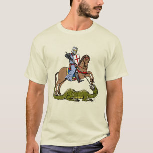 13e eeuw Saint George en de Draak T-shirt