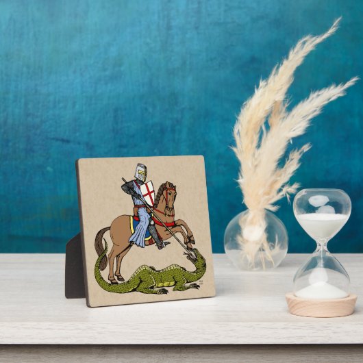 13e eeuw Saint George Fotoplaat (Insitu)