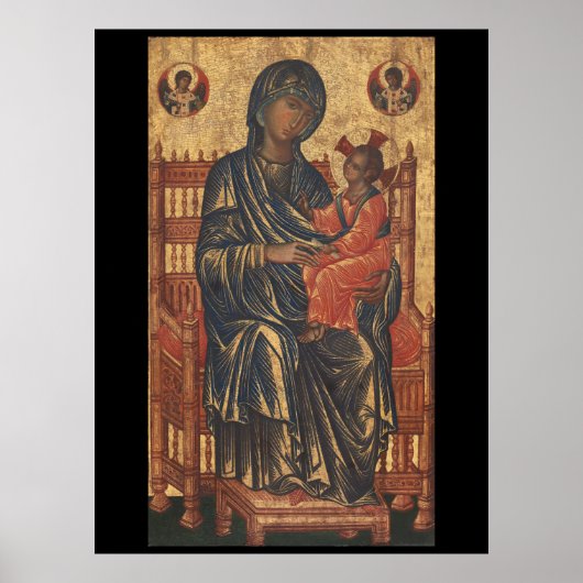 13e-eeuwse Madonna & Chil d(EXTRA GROTE 40X53) Poster (Voorkant)