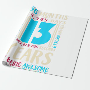 13e geboortedag Shirt voor kinderen 13 jaar oud Cadeaupapier