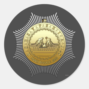 13e graad: Meester van de Negende Boog Ronde Sticker