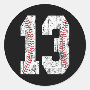 13e honkbal 13 Thirn Ronde Sticker