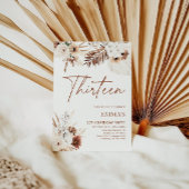 13E Invitation Anniversaire Boho Pampas