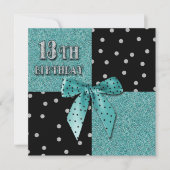 13E JEUNE FÊTE TURQUOISE DE NAISSANCE INVITATIONS (Devant)