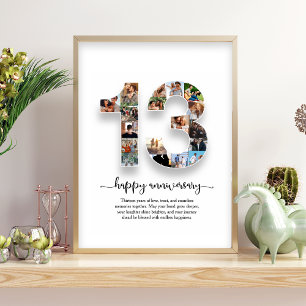 13e jubileum gepersonaliseerde poster