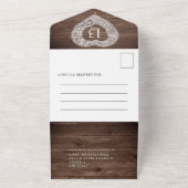 13e kant bruiloft jubileum geen envelop all in one uitnodiging (Buitenkant)