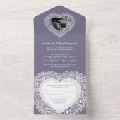 13e kant bruiloft jubileum geen envelop all in one uitnodiging (Binnen)