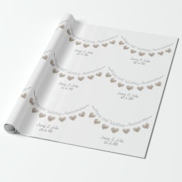 13e lace bruiloft bunting cadeaupapier