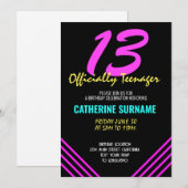 13e officieel tiener verjaardag viering kaart (Voorkant / Achterkant)