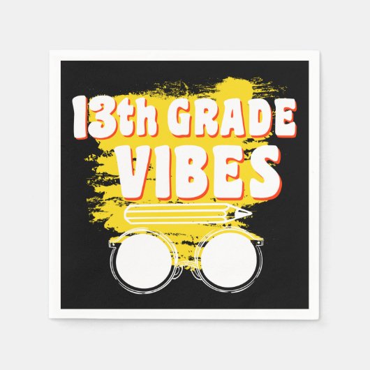 13e Shirt voor de vibes in de klas Servet (Voorkant)