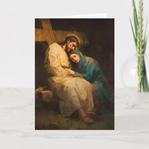 13e Statie van het Kruis - Jezus wordt van het kru Kaart