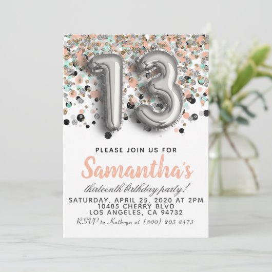 13e uitnodiging (Staand voorkant)