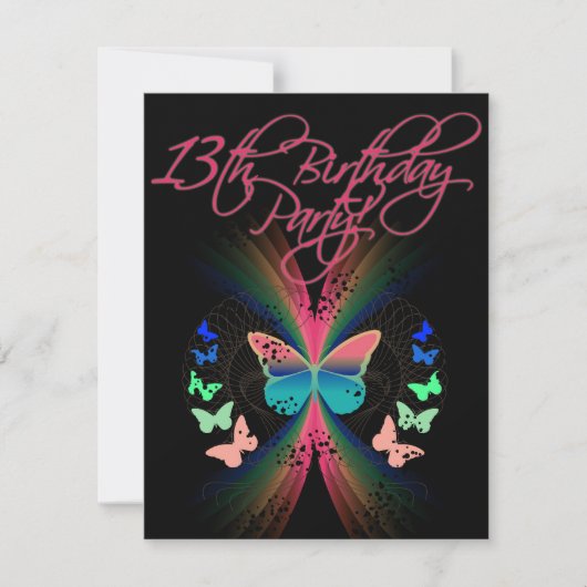 13e uitnodiging van de Birthday Party (Voorkant)