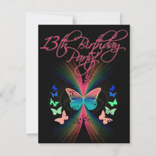 13e uitnodiging van de Birthday Party
