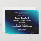 13E uitnodiging van de Birthday Party - Abstracte  (Achterkant)