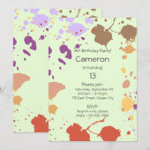 13e uitnodiging van de partij van de geboorte (Voorkant / Achterkant)