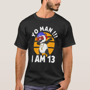 13e verjaardag 13 jaar oud jongen dabbing verjaard t-shirt