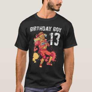 13e verjaardag 13 jaar oude Paintball Birthday Boy T-shirt