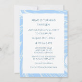 13e verjaardag Aangepaste blauwe golven in 2023 Ab Kaart (Voorkant)