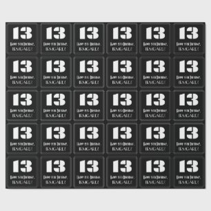 13e verjaardag: Art Deco Geïnspireerde look "13" e Cadeaupapier