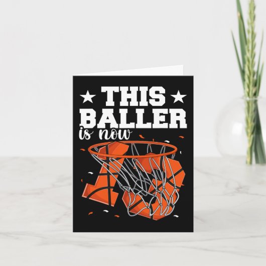 13e verjaardag Basketbal Boys Kaart (Voorkant)