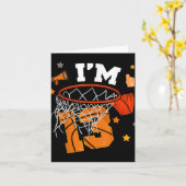 13e verjaardag basketbal jongen 13 jaar oud dertie kaart (Gele Bloem)