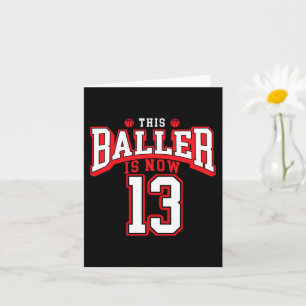 13e verjaardag basketbal liefhebber 13 jaar oud bd kaart
