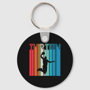 13e verjaardag basketbal lover cadeau 13 jaar oud sleutelhanger