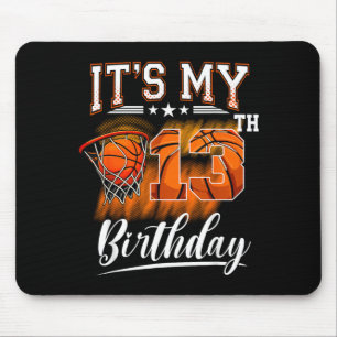 13e verjaardag basketbal thema 13 jaar verjaardag muismat
