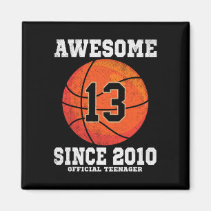 13e verjaardag basketbalfan 13 jaar oud officieel magneet
