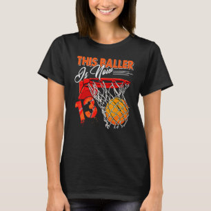 13e verjaardag Basketball 13 jaar oude Kinderen T-shirt