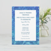 13e verjaardag Blue Pool Party Water Custom Age Kaart (Staand voorkant)