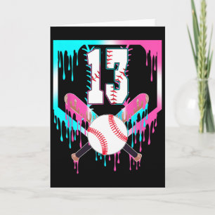 13e verjaardag Bysebyll Home Plate Drip Ijs 1 Kaart