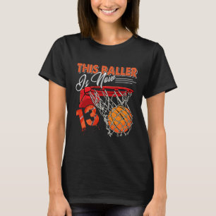13e verjaardag Bysketbyll Fun 13 jaar oude Kinder T-shirt