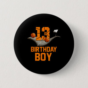 13e verjaardag Bysketbyll Jersey 13 jaar oude jong Ronde Button 5,7 Cm