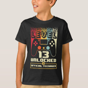 13e verjaardag cadeaudozen niveau 13 niet-vergrend t-shirt